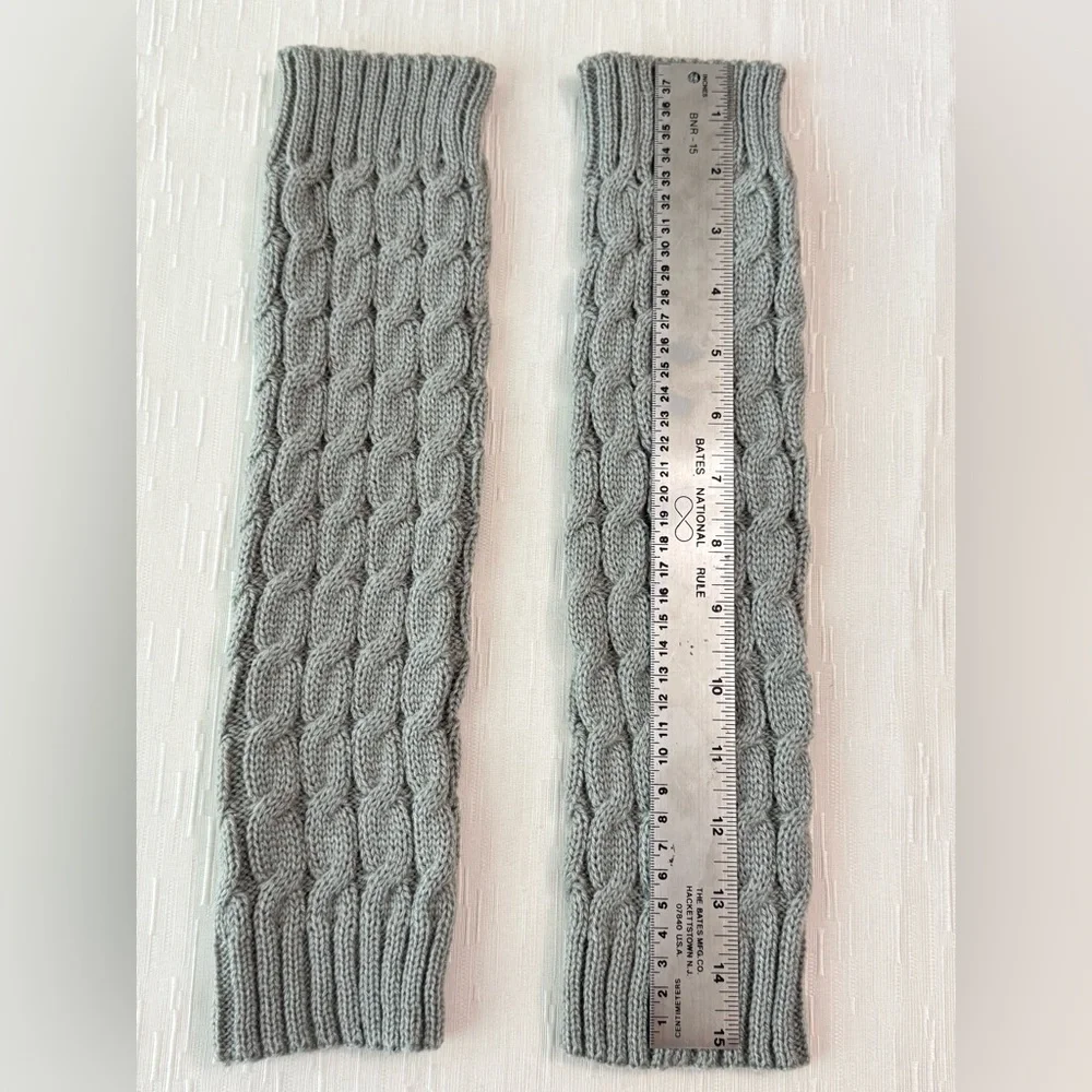 Light Gray Cable Knit Leg Warmers | Little & Young Girls | NWOT | Winter